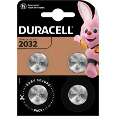 Duracell CR2032 Lithium-Knopfzelle 3V, Batterie(4 Stück, CR2032)