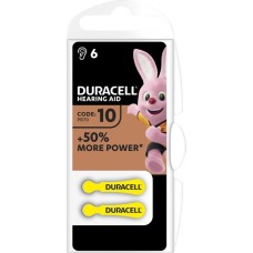 Duracell Hearing Aid 10, Batterie(6 Stück, Größe 10)