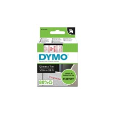 Dymo D1 ORIGINAL Schriftband, rot auf weiß, 12mm x 7(S0720550)