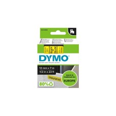 Dymo D1 ORIGINAL Schriftband, schwarz auf gelb, 12mm x 7m(S0720580)