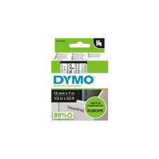 Dymo D1 ORIGINAL Schriftband, schwarz auf transparent, 12mm x 7m(S0720500)