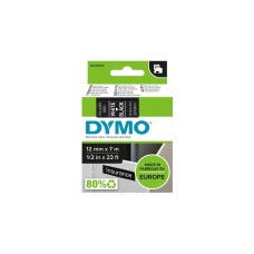 Dymo D1 ORIGINAL Schriftband, weiß auf schwarz, 12mm x 7m(S0720610)