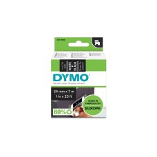 Dymo D1-Schriftband S0721010(24 mm x 7 m, weiß auf schwarz)