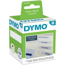 Dymo LabelWriter ORIGINAL Hängeablageetiketten 12x50mm, 1 Rolle mit 220 Etiketten(weiß, permanent klebend, S0722460)