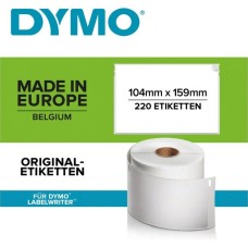 Dymo LabelWriter ORIGINAL Versandetiketten für LW 4XL 104x159mm, 1 Rolle mit 220 Etiketten(permanent klebend, S0904980)