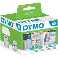 Dymo LabelWriter ORIGINAL Vielzwecketiketten 32x57mm, 1 Rolle mit 1000 Etiketten(weiß, wieder ablösbar, S0722540)