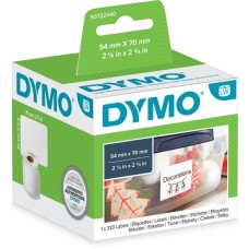 Dymo LabelWriter ORIGINAL Vielzwecketiketten 54x70mm, 1 Rolle mit 320 Etiketten(weiß, permanent klebend, S0722440)