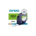 Dymo LetraTag ORIGINAL Kunststoff Schriftband schwarz auf silbermetallic(S0721730)