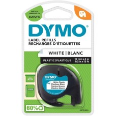 Dymo LetraTag ORIGINAL Kunststoff Schriftband schwarz auf weiß(S0721660)