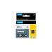 Dymo Rhino IND ORIGINAL Schriftband Flexibles Nylon 19mm x 3,5m, schwarz auf gelb(permanent haftend, 18491)