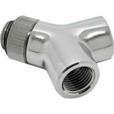 EKWB EK-AF Y-Splitter Rotary 2F-1M G1/4 - Nickel, Verteiler(silber)
