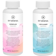 EKWB EK-CryoFuel Loop Cleaner Konzentrat + Superflush Konzentrat, Reinigungsmittel(2x 250ml)