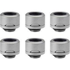 EKWB EK-Quantum Torque 6-Pack HDC 14 - Satin Titanium, Verbindung(silber, 6er Pack)