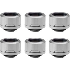 EKWB EK-Quantum Torque 6-Pack HDC 16 - Satin Titanium, Verbindung(silber, 6er Pack)