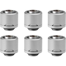 EKWB EK-Quantum Torque 6-Pack STC 10/16 - Satin Titanium, Verbindung(silber, 6er Pack)