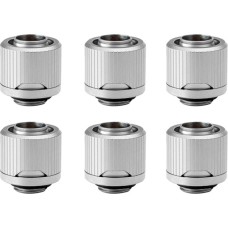 EKWB EK-Quantum Torque 6-Pack STC 12/16 -Satin Titanium, Verbindung(silber, 6er Pack)