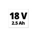 Einhell Akku-Bohrhammer TE-HD 18 Li(rot/schwarz, Li-Ion Akku 2,5 Ah, Koffer)
