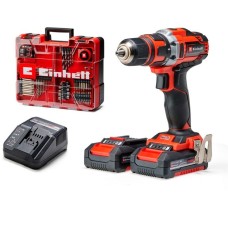 Einhell Akku-Bohrschrauber-Set TE-CD 18/40 Li +69, 18Volt(rot/schwarz, 2x Li-Ion-Akku 2,0Ah, 69-teiliges Zubehör)