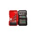 Einhell Akku-Bohrschrauber TC-CD 12-2 Li +22(rot/schwarz, Li-Ion Akku 1,3 Ah, inkl. 222-teiligem Schrauben- und Bit-Set)
