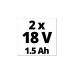 Einhell Akku-Bohrschrauber TC-CD 18-2 Li, 18Volt(rot/schwarz, 2x Li-Ionen Akku 1,3Ah, im Koffer)