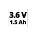 Einhell Akku-Gras-Strauchschere GC-CG 3,6 Li WT, Grasschere(rot/schwarz, Li-Ionen Akku 1,3Ah)