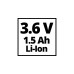 Einhell Akku-Heißklebepistole TC-CG 3,6/1 Li(rot/schwarz, Li-Ionen Akku 1,5Ah)