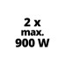 Einhell Akku Power-X-Change Twinpack 18V 4,0 Ah CB 1(rot/schwarz, 2 Stück)