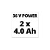 Einhell Akku-Rasenmäher GE-CM 43 Li M Kit, 18Volt(rot/schwarz, 2x Li-Ionen Akku 4,0Ah)