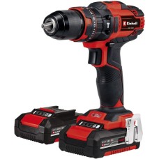 Einhell Akku-Schlagbohrschrauber-Set TE-CD 18/40 Li-i +64, 18Volt(rot/schwarz, 2x Li-Ion-Akku 2,0Ah, 64-teiliges Zubehör)