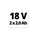 Einhell Akku-Schlagbohrschrauber-Set TE-CD 18/40 Li-i +64, 18Volt(rot/schwarz, 2x Li-Ion-Akku 2,0Ah, 64-teiliges Zubehör)