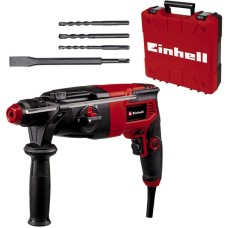 Einhell Bohrhammer TC-RH 620 4F Kit(schwarz/rot, 620 Watt, E-Box Basic, inkl. Bohrer und Meißel)