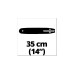 Einhell Ersatzschwert 4500151, für Benzin-Kettensägen, Sägeschwert(35cm, 1,3mm)