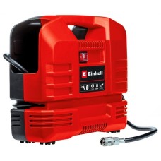 Einhell Koffer-Kompressor TC-AC 190 OF Set(rot/schwarz, 1.100 Watt, Reifen-Füllgerät, Druckluftschlauch)