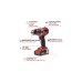 Einhell Professional Akku-Schlagbohrschrauber TE-CD 18/50 Li-i BL, 18Volt(rot/schwarz, 2x Li-Ionen Akku 2,0Ah)
