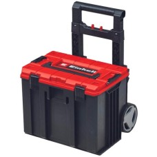 Einhell Systemkoffer E-Case L, Werkzeugkiste(schwarz/dunkelrot, mit Räder)