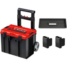 Einhell Systemkoffer E-Case L , Werkzeugkiste(schwarz/rot, mit Räder)