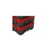 Einhell Systemkoffer E-Case S-F incl. grid foam, Werkzeugkiste(schwarz/rot, mit Rasterschaumstoffeinlage)