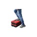 Einhell Systemkoffer E-Case S-F incl. grid foam, Werkzeugkiste(schwarz/rot, mit Rasterschaumstoffeinlage)