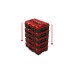 Einhell Systemkoffer E-Case S-F incl. grid foam, Werkzeugkiste(schwarz/rot, mit Rasterschaumstoffeinlage)