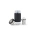 Emsa TEA MUG Tee-Thermobecher 0,4 Liter(schwarz/transparent, Glas, Drehverschluss)