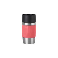 Emsa TRAVEL MUG Compact Thermobecher(koralle/edelstahl, 0,3 Liter, Drehverschluss)