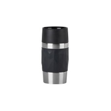 Emsa TRAVEL MUG Compact Thermobecher(schwarz/edelstahl, 0,3 Liter, Drehverschluss)