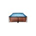Exit Toys Wood Pool, Frame Pool 300x200x65cm, Schwimmbad(braun, mit Filterpumpe)
