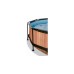 Exit Toys Wood Pool, Frame Pool Ø 300x76cm, Schwimmbad(braun, mit Filterpumpe)