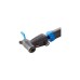 FISCHER Fahrrad Mini-Pumpe Doppelhub reversibel, Luftpumpe(schwarz/blau)
