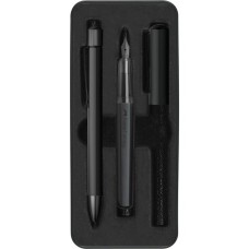 Faber-Castell Hexo Set: Füller M und Kugelschreiber schwarz matt(schwarz (matt))