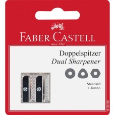 Faber-Castell Metalldoppelspitzer Blisterkarte(silber)