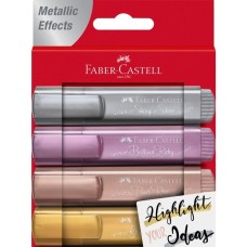Faber-Castell Textmarker TL 46 Metallic 4er Etui, Stift