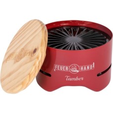 Feuerhand Tisch-Holzkohlegrill Tamber, Ruby Red(rot, Ø 20cm)