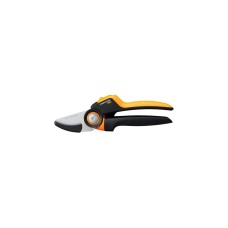 Fiskars PowerGear Rollgriff-Gartenschere P941(schwarz/orange, Amboss-Schere)